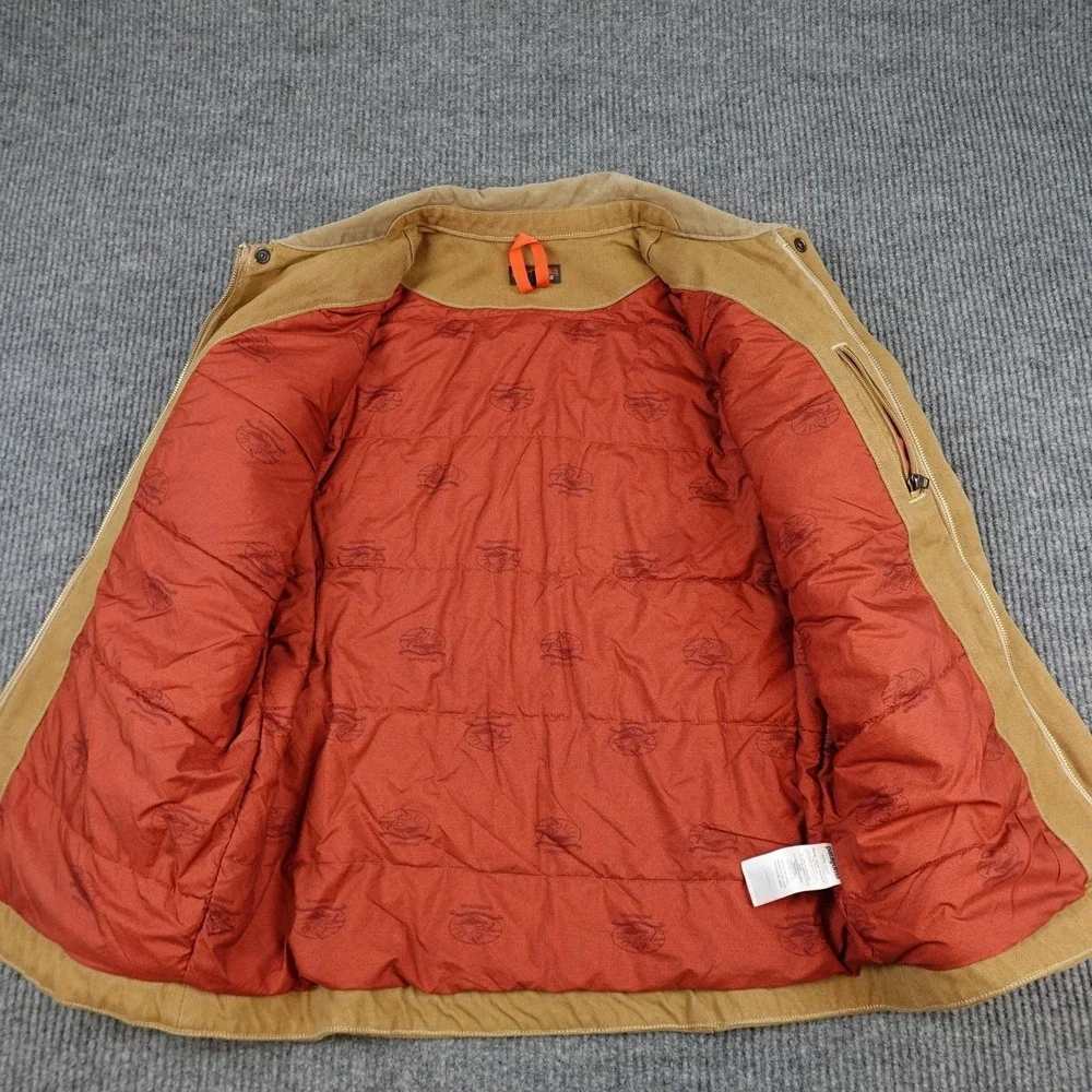 Patagonia Iron Forge Hemp Ranch Jacket Mens Large Brown Canvas Insulated 27800